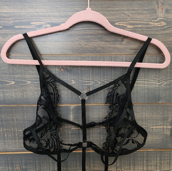 Dolls Kill Black Lace Lingerie Set - Picture 2 of 4